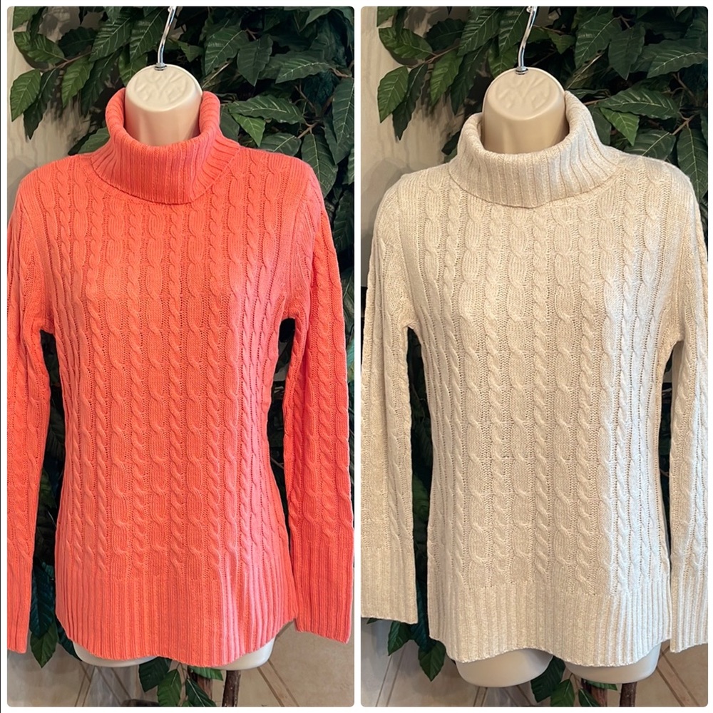 NY&CO TURTLENECK CABLE KNIT SWEATER BUNDLE